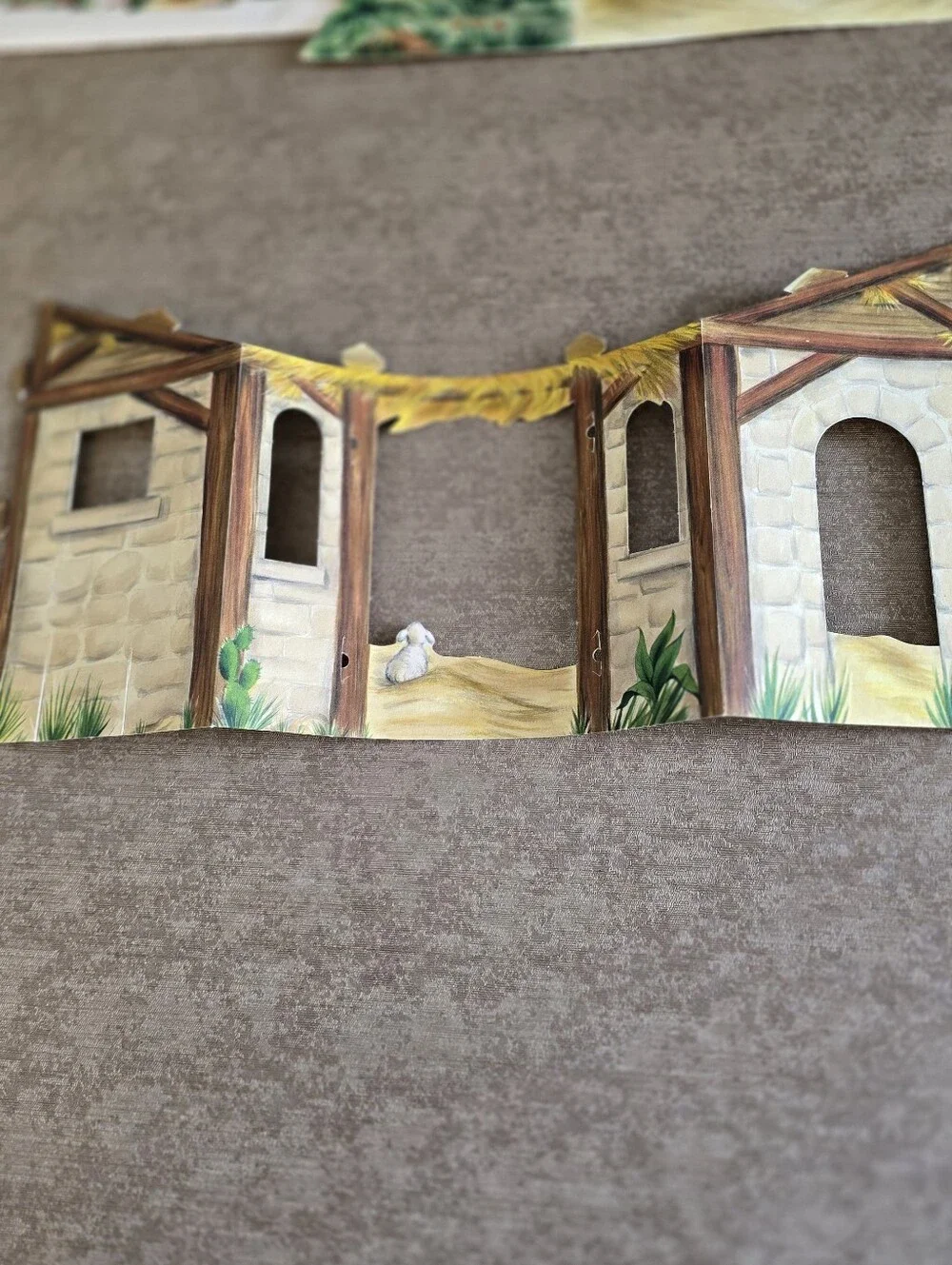 Vintage 1960s Hallmark Diecut Pop Up 3D Christmas Nativity Set 7 Pieces READ